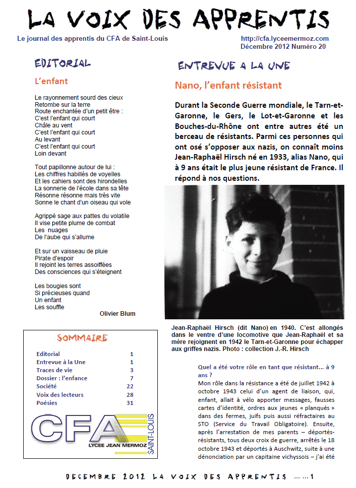 Journal numéro 20